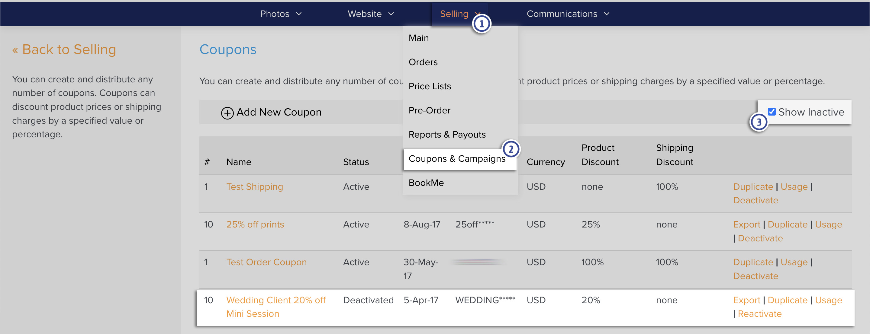 Creating Coupons that your Clients can use to receive Discounts on