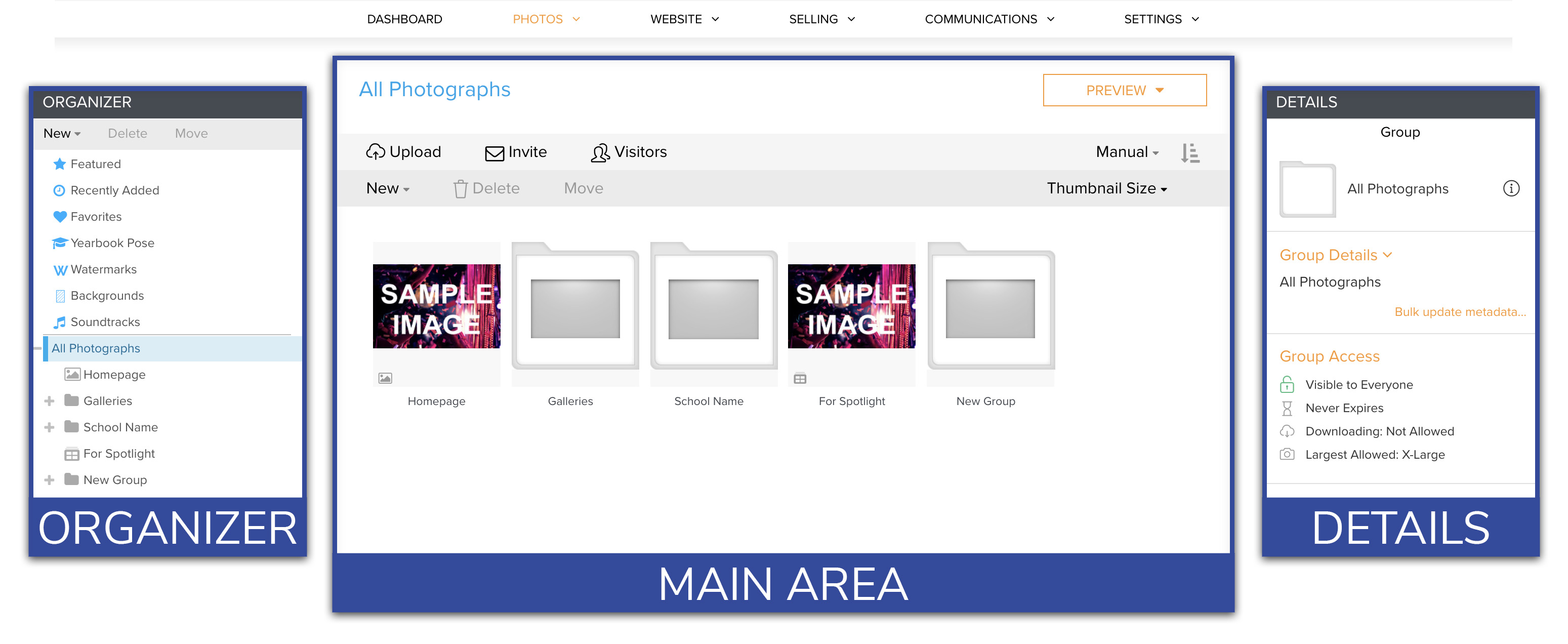 Dashboard Overview Zenfolio