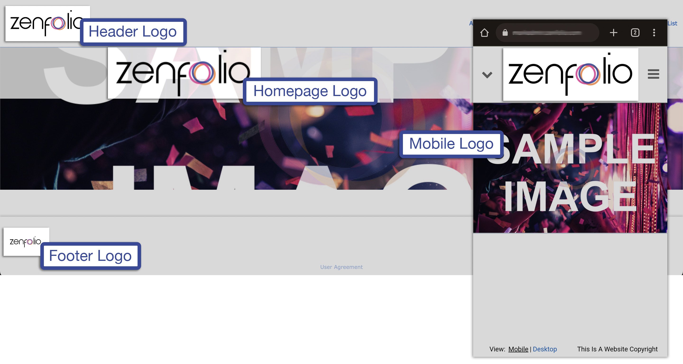 web and mobile logos